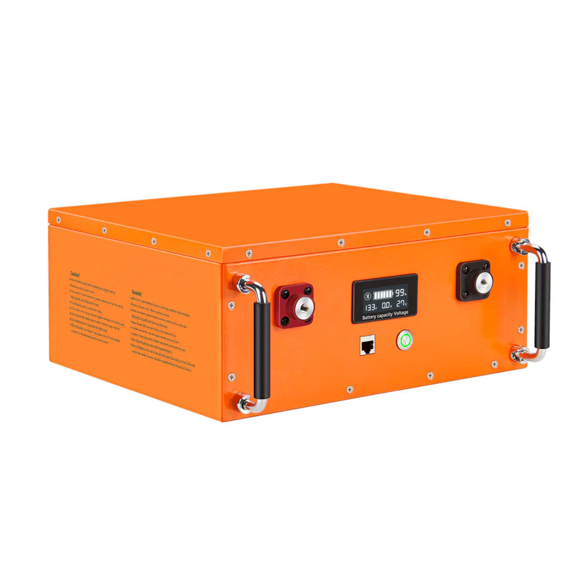 Creabest LiFePO4 12V 200Ah Bluetooth Batterie Metallgehäuse schräge Ansicht Österreich