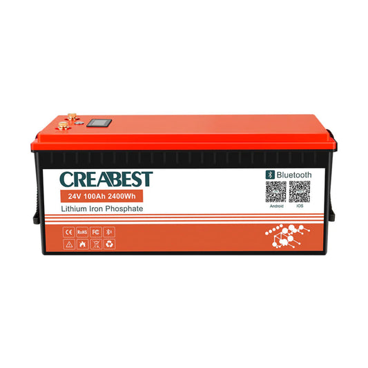 Creabest LiFePO4 24V 100Ah Bluetooth Batterie für Österreich Wohnmobil