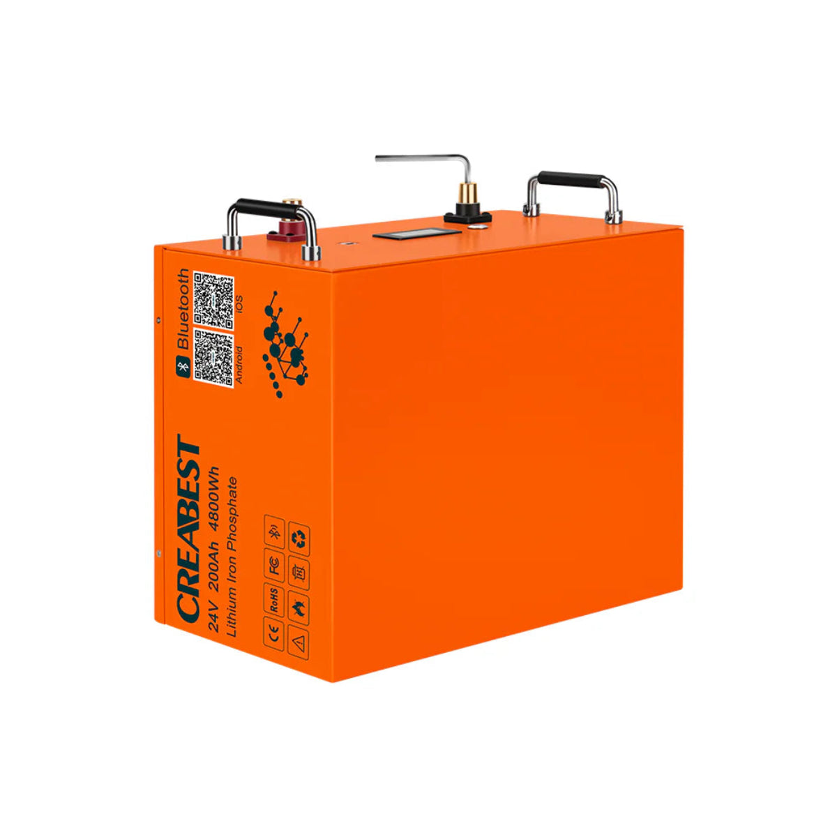 Creabest LiFePO4 24V 200Ah Anschlüsse Terminals für Österreich Installation