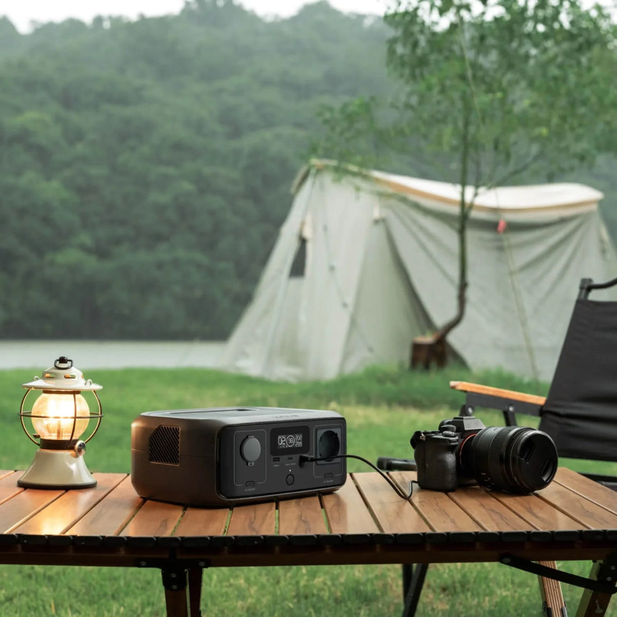 EcoFlow River 3 Outdoor Camping Österreich Alpen Zelt Stromversorgung