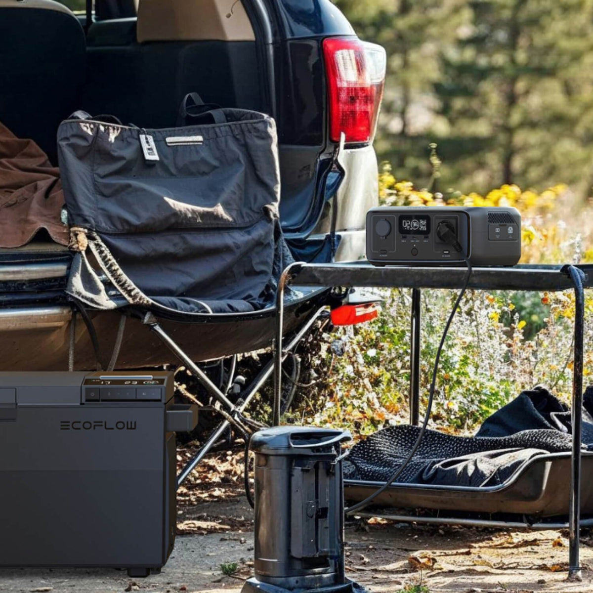EcoFlow River 3 Outdoor Setup Österreich Camping Freizeit Aktivität