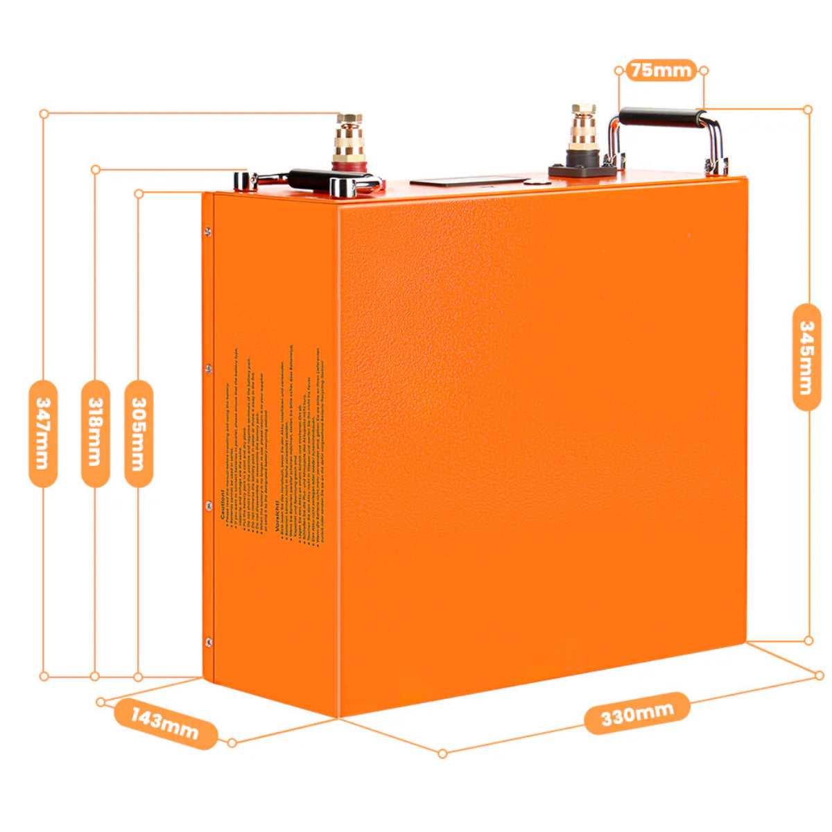 LiFePO4 12V 175Ah Bluetooth Batterie Abmessungen kompakt Österreich