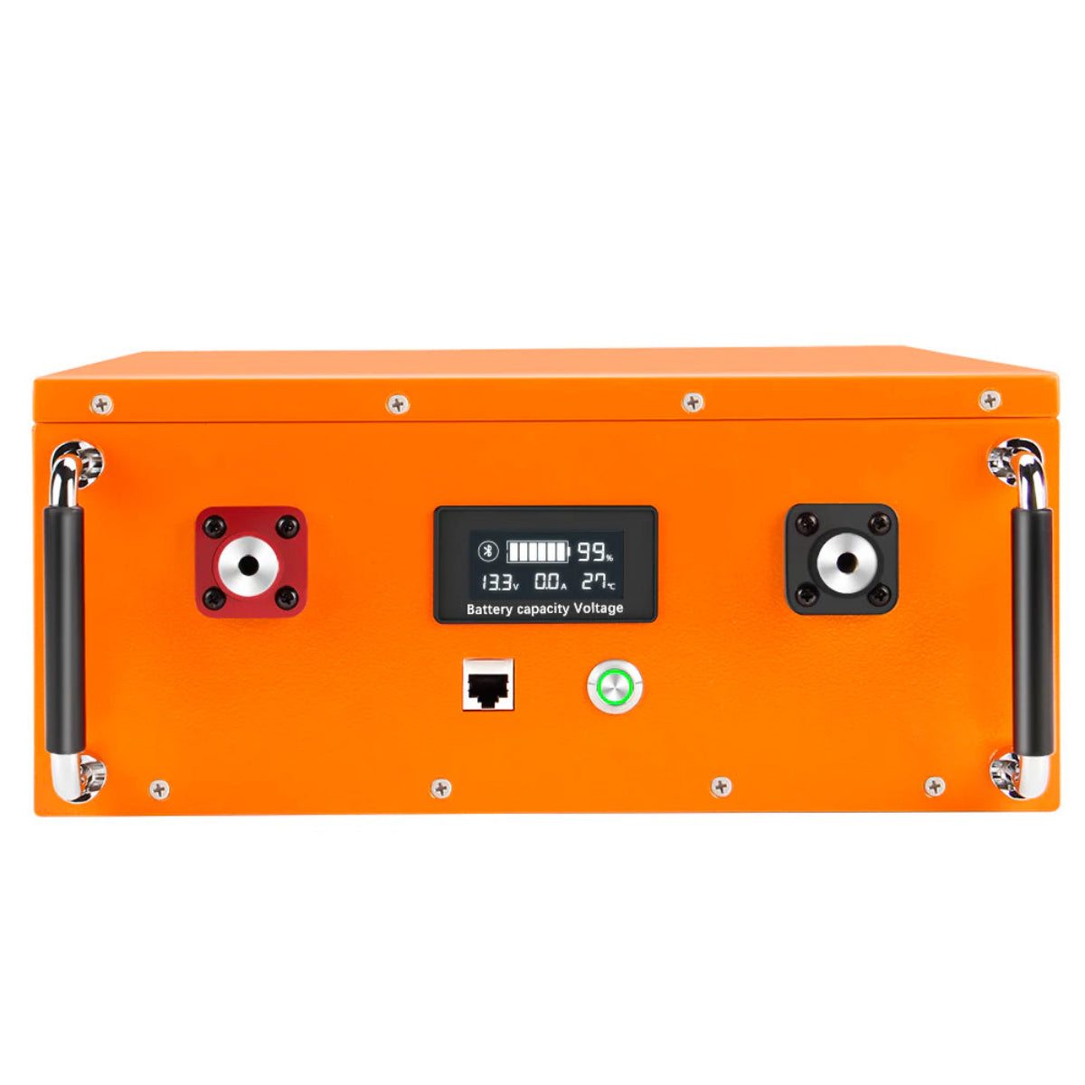 LiFePO4 12V 175Ah Bluetooth Batterie Display Frontansicht Österreich
