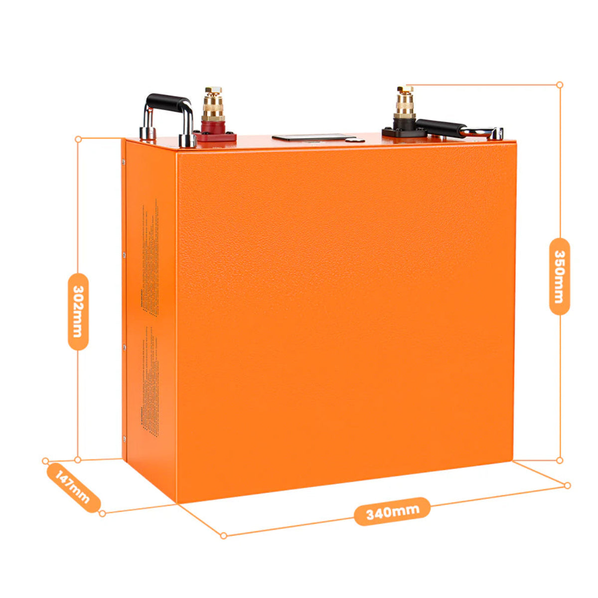 LiFePO4 12V 200Ah Batterie Abmessungen Metallgehäuse kompakt Österreich