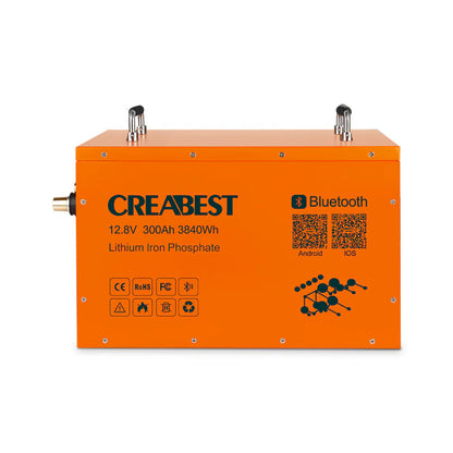 LiFePO4 12V 300Ah Oberseite kompakt Premium für Österreich Camping