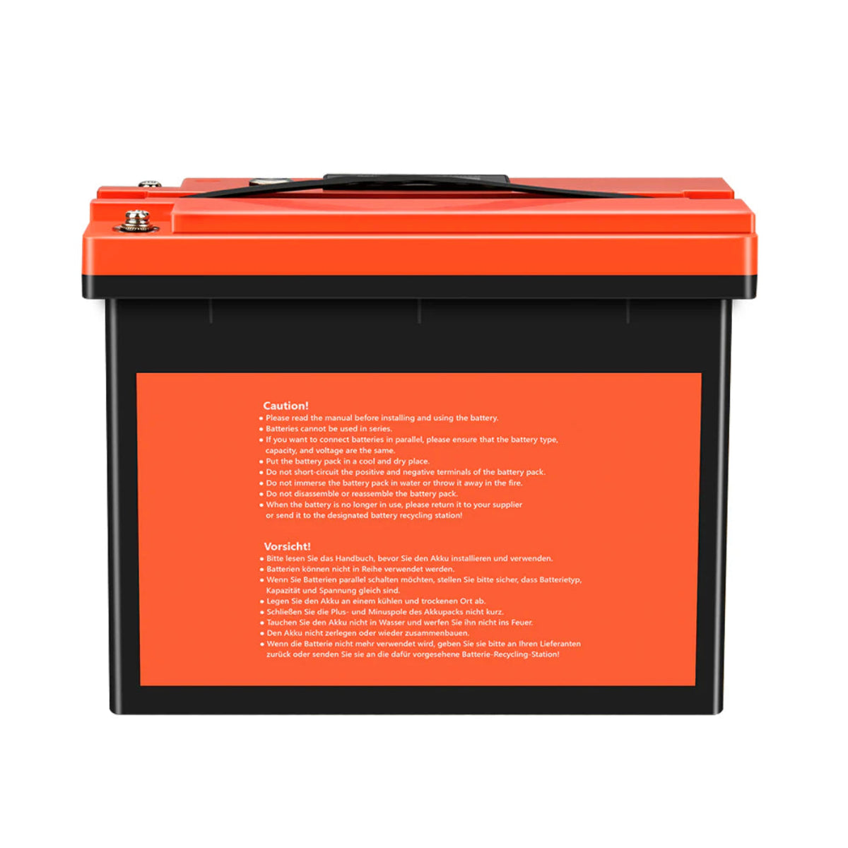 Seitenansicht LiFePO4 12V 50Ah Batterie Bluetooth – beste Lifepo4 Batterie 12V 50Ah Österreich