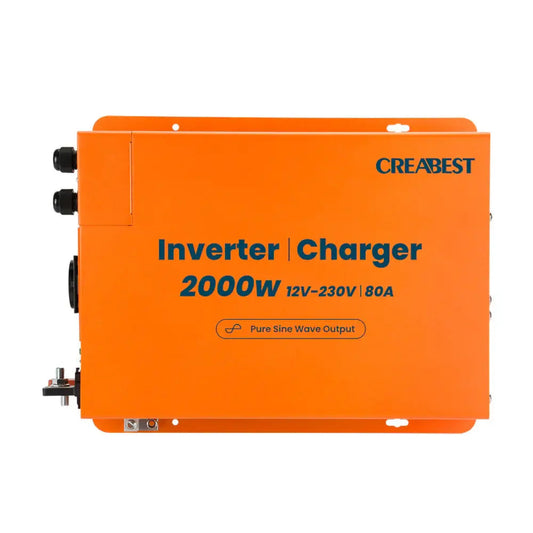 Sinus Wechselrichter 2000W mit 80A Charger Hauptansicht vorne