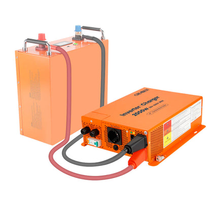 Wechselrichter 2000W Anschlüsse Seitenansicht mit 80A Charger Funktion